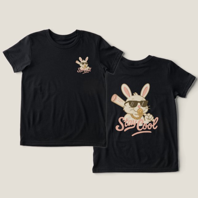  Hip Hop Hare Tri-Blend Shirt (Design Front & Back)