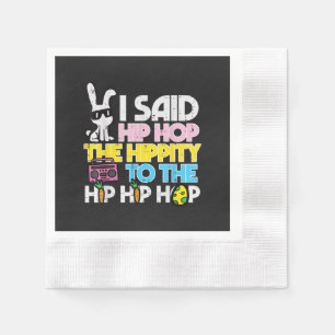 Hip Hop Hippity Easter Bunny Napkin