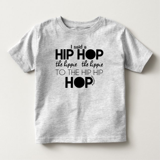 hip hop hippity easter spring toddler shirt boys (Front)