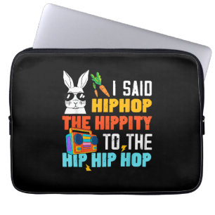 Hip Hop Hippity Funny Easter Bunny Boys Girls Kids Laptop Sleeve