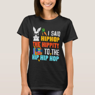 Hip Hop Hippity Funny Easter Bunny Boys Girls Kids T-Shirt
