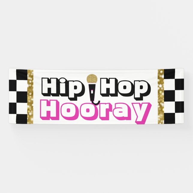 Hip Hop Hooray {Girl} Baby Shower Banner (Horizontal)