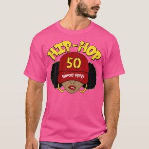 Hip Hop Is 50 50Th Anniversary Afro Puffs Black W T-Shirt