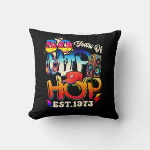 Hip Hop Music 50th Anniversary Black History Men D Cushion