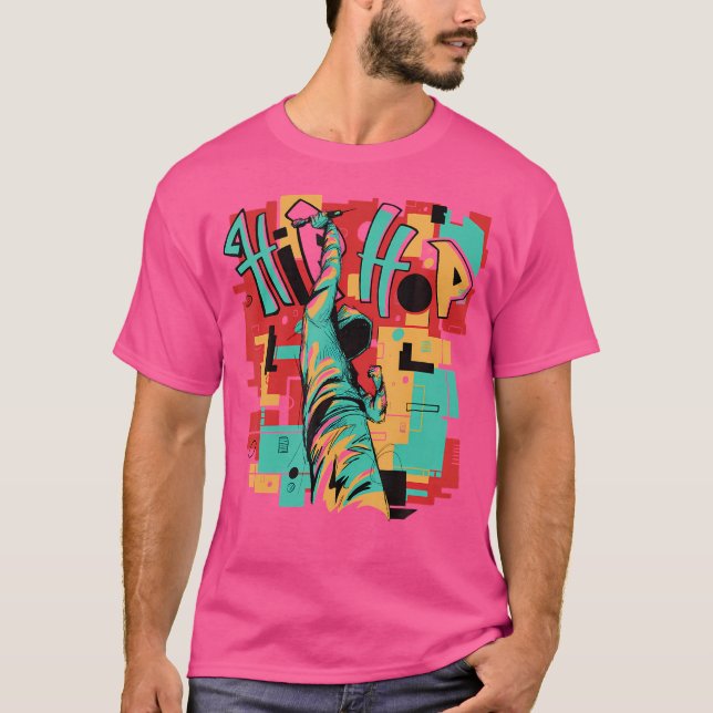 Hip Hop Old School Rapper Design T-Shirt (Front)