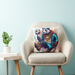 Hip Hop Panda Soccer Football Summer Sports Cushion