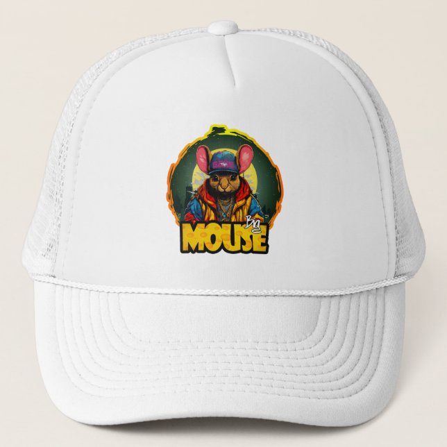 Hip Hop Print - Big mouse - Cap Trucker Hat (Front)