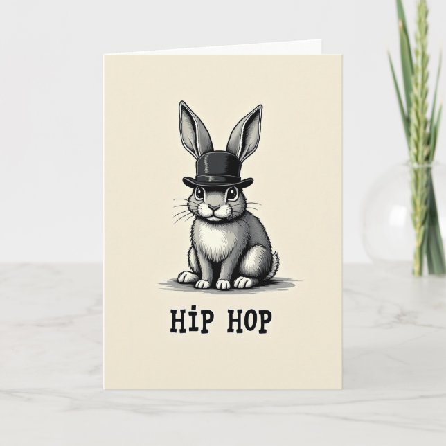 Hip Hop Rabbit Art Card (Front)
