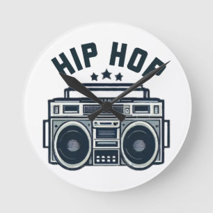 Hip hop round clock
