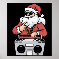 Hip Hop Santa Claus Gift Gangster Ghettoblaster