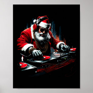 Hip Hop Santa Dj Christmas 1  Poster