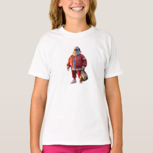 Hip-hop Santa with sneakers and shades