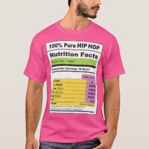 Hip Hop Shirts  Hip Hop Nutrition Facts 100 Pure R