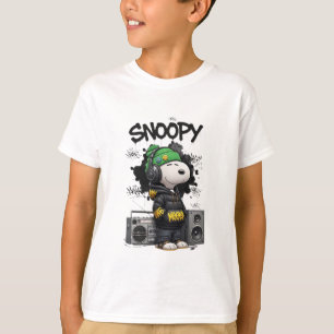 Hip-Hop Snoopy Urban Street Art Illustration T-Shirt