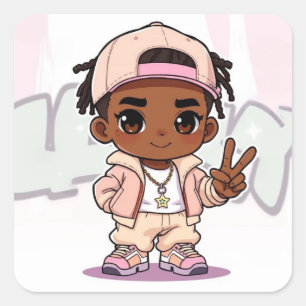 Hip Hop Square Sticker