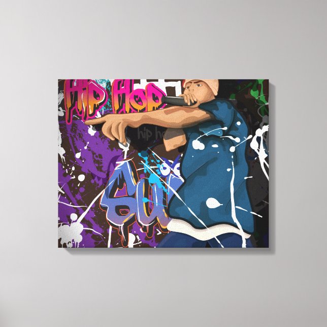 Hip Hop Star Canvas Print (Front)