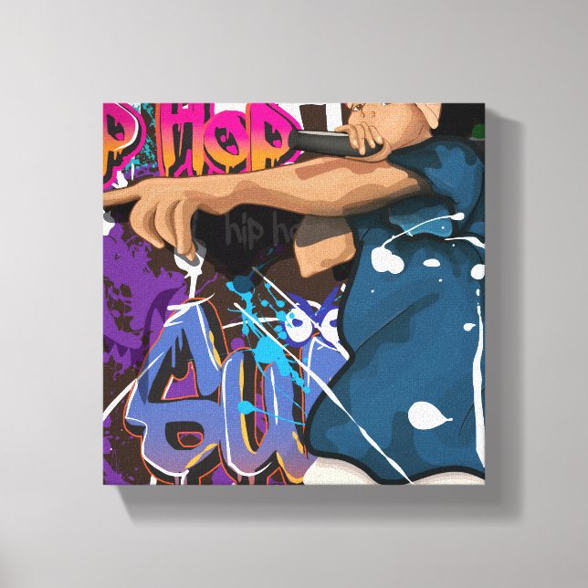 Hip Hop Star Canvas Print (Front)