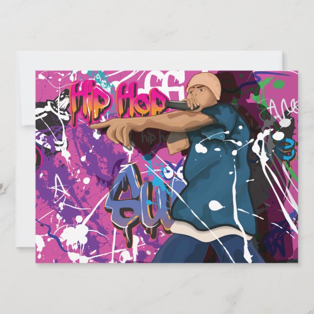 Hip Hop Star Invitation (Front)