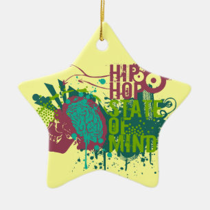 Hip Hop State of Mind Ceramic Tree Decoration