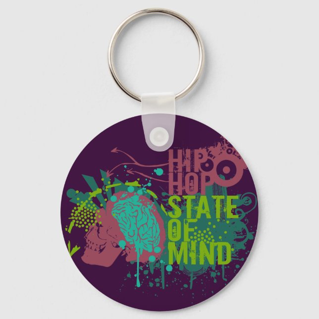 Hip Hop State of Mind Key Ring (Front)