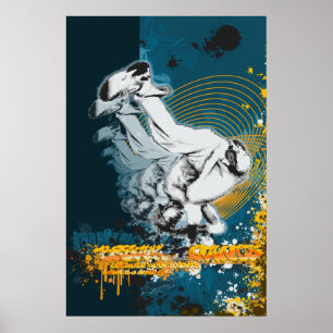 Hip Hop, Steet-Dance, Breakdancer Poster