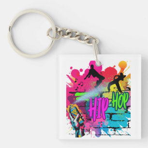  Hip-Hop Street Art  Key Ring