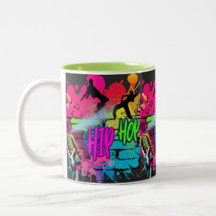 Hip-Hop Street Art – Vibrant Urban Energy Two-Tone Coffee Mug