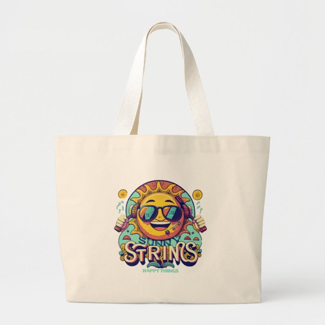 hip hop sun large tote bag (Front)
