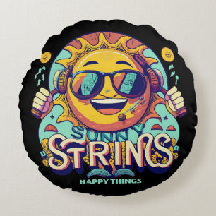hip hop sun round cushion