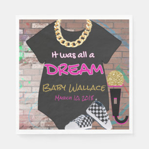 Hip Hop Throwback {Girl} Baby Shower Napkin