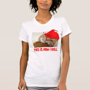 Hip Hop Urban Cat T-shirt, This is how I roll T-Shirt