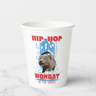 Hip Hop Wombat Funny Music Animal Paper Cups