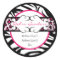 Hip Hot Pink and Black Animal Print Address Label