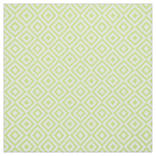 Hip Lime Green Ikat Diamond Squares Mosaic Pattern Fabric