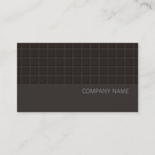 Hip Modern Square Pattern Black Business Card