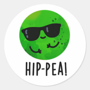 Hip-pea Funny Hip Pea Pun  Classic Round Sticker