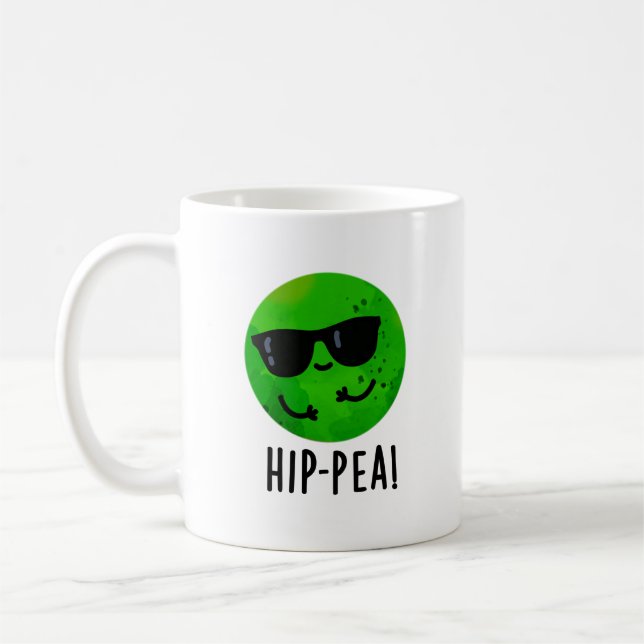 Hip-pea Funny Hip Pea Pun  Coffee Mug (Left)