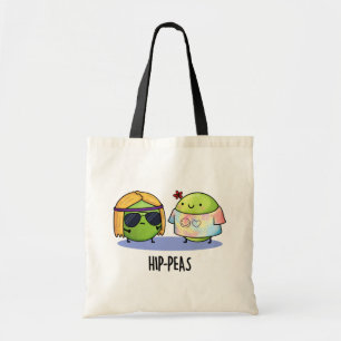 Hip-peas Funny Hippie Peas Pun  Tote Bag
