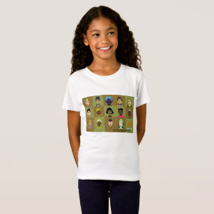 Hip Pixel Character Collage Girl's Graphic Tee