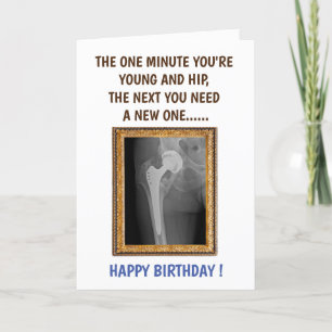 Hip REPLACEMENT- Hip Operation - Get well soon  Thank You Card