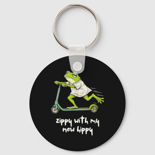 Hip Replacement Surgery Frog Zippy With New Hippy Key Ring (Front)