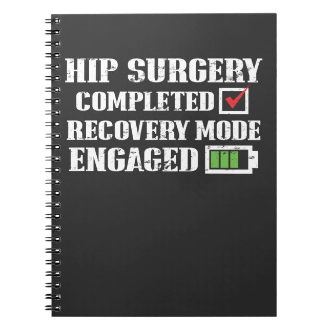 Hip Replacement Surgery Recovery Get Well Notebook (Front)