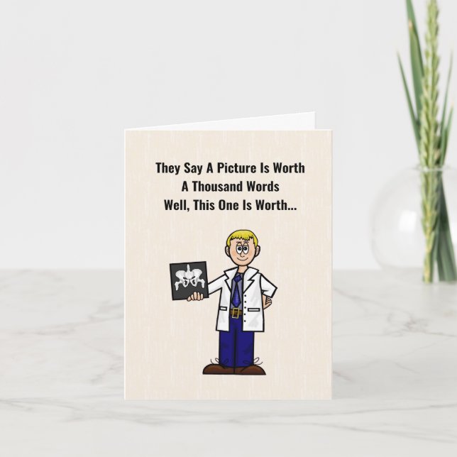 Hip Replacement Surgery Thank You To Doctor Card (Front)