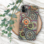 Hip Retro Chic Funky Floral Circles Art Pattern Case-Mate iPhone Case<br><div class="desc">Contemporary teal blue, coral red, orange, aqua turquoise, lime green, pastel, and hot pink colored watercolor flowery circles pattern. Beautiful, modern, and cool cover for the trend-savvy and art-loving hip trendsetter, artsy motif lover who wants to protect their phone from dust and dirt, wear and tear. This design is available...</div>