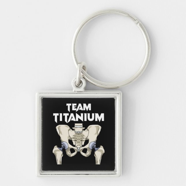 Hip Surgery Recovery Gifts Hippie Hip Replacement Key Ring (Front)