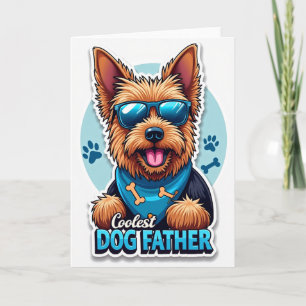Hip Terrier Fathers Day Card