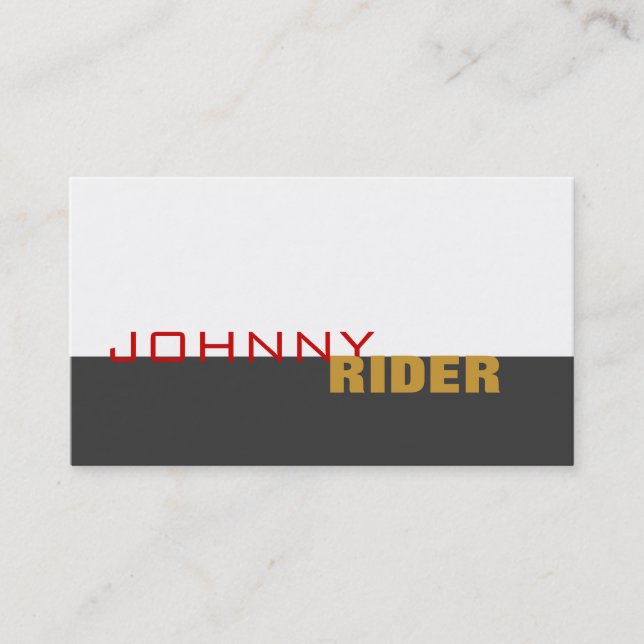 Hip Typography Business Card (Front)