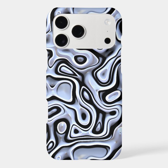 Hip Violet Blue Grey Black 3D Liquid Art Pattern (Back)
