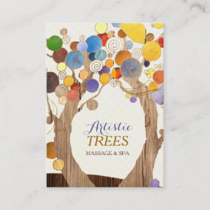 Hip Wood Textured Trees Business Card