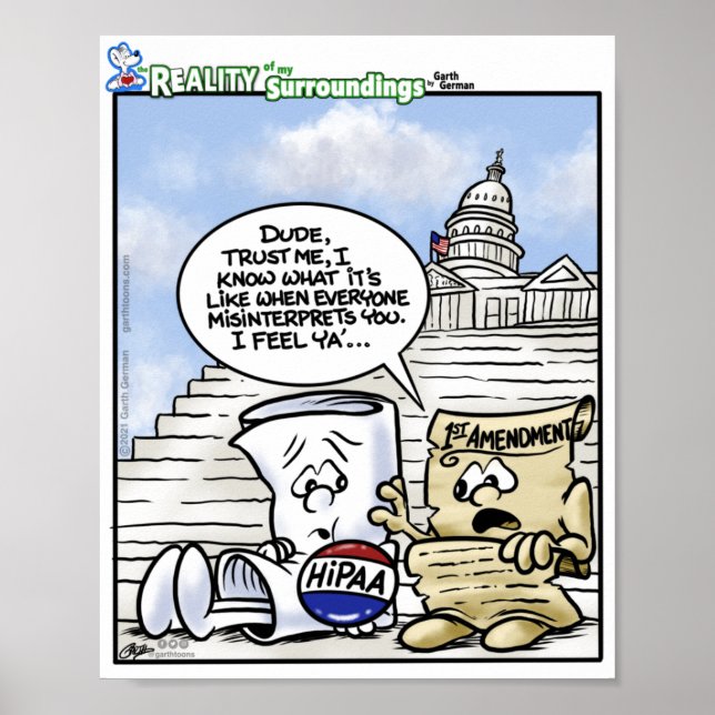 HIPAA 1st Amendment Misunderstood Poster (Front)